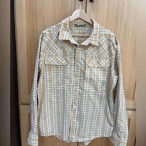 Stio Men's Plaid Shirt in yellow